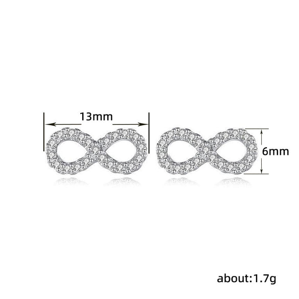 Wholesale Women's Copper Earrings With Lovely Style Featuring Letters Numbers Text And Small Bow Infinite Symbol Design
