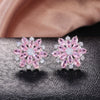 Wholesale Women's Copper Earrings With Sunflower Pattern And Highend Style Set With Precious Stones