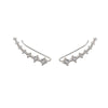 Wholesale Women's Copper Earrings With U Shaped Zircon Design And Four Claw Setting