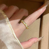 Wholesale Women's Copper Electroplated Gold Inlaid With Zircon Heart Geometric Animal Zodiac Shape Ring Jewelry