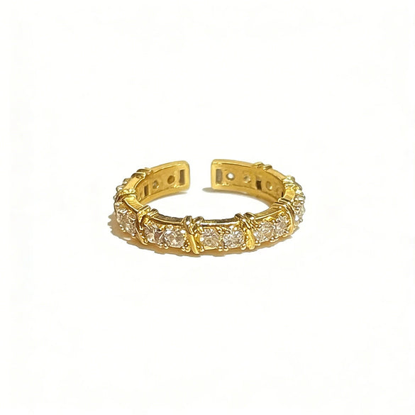 Wholesale Women's Copper Electroplated Gold Inlaid With Zircon Heart Geometric Animal Zodiac Shape Ring Jewelry