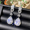 Wholesale Women's Copper Elegant Minimalist Geometric Flower Drop Shape Earrings