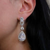 Wholesale Women's Copper Elegant Minimalist Geometric Flower Drop Shape Earrings
