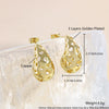 Wholesale Women's Copper Exaggerated Hollow Heart Drop Geometric Earrings With Electroplating