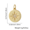 Wholesale Women's Copper Fashion Geometric Star Snowflake Pendant Necklace With Electroplating