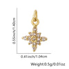 Wholesale Women's Copper Fashion Geometric Star Snowflake Pendant Necklace With Electroplating