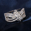 Wholesale Women's Copper Fashion Ol Bow Design Zircon Ring