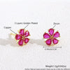 Wholesale Women's Copper Flower Animal Zodiac Electroplated Earrings
