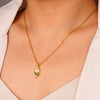 Wholesale Women's Copper Flower Diamond Clavicle Necklace With Electroplating And Mixed Gemstone Setting In Light Luxury Style