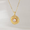 Wholesale Women's Copper Flower Necklace Electroplated With O Word Chain