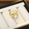 Wholesale Women's Copper Flower Pattern Electroplating Simple Style Ring
