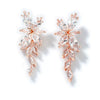 Wholesale Women's Copper Flower Style Zircon Earrings Princess Design