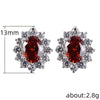 Wholesale Women's Copper Flowershaped Geometric Micropaved Zircon Earrings