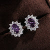 Wholesale Women's Copper Flowershaped Geometric Micropaved Zircon Earrings