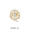 Wholesale Women's Copper Fresh Water Pearl Ring Geometric Style Electroplating Minimalist Retro Fashion