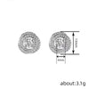 Wholesale Women's Copper Geometric And Flower Style Zirconia Jewelry Earrings
