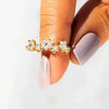 Wholesale Women's Copper Geometric And Flower Sweet Pastoral Ring