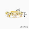 Wholesale Women's Copper Geometric And Flower Sweet Pastoral Ring