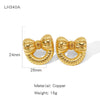 Wholesale Women's Copper Geometric Butterfly Earrings With Electroplating And Small Fragrant Style