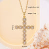 Wholesale Women's Copper Geometric Cross Mixed Gemstone Inlay O Chain Necklace With Electroplating