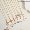 Wholesale Women's Copper Geometric Cross Pendant Choker Necklace With Inlaid Zircon And Ochain