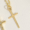 Wholesale Women's Copper Geometric Cross Pendant Choker Necklace With Inlaid Zircon And Ochain