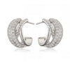 Wholesale Women's Copper Geometric Cshaped Micropaved Zircon Earrings