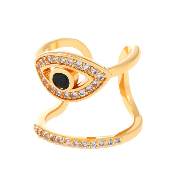 Wholesale Women's Copper Geometric Diamond Set Nail Ring
