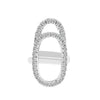 Wholesale Women's Copper Geometric Diamond Set Nail Ring