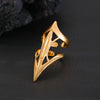 Wholesale Women's Copper Geometric Diamond Set Nail Ring