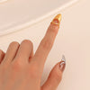Wholesale Women's Copper Geometric Diamond Set Nail Ring