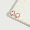 Wholesale Women's Copper Geometric Dripping Oil Enamel Earrings