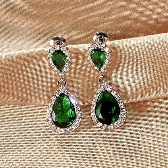Wholesale Women's Copper Geometric Drop Shape Highend Minimalist Earrings