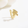 Wholesale Women's Copper Geometric Ear Clips Electroplated Light Luxury Highend