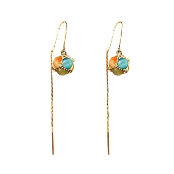 Wholesale Women's Copper Geometric Earrings With Electroplating Fashion Style