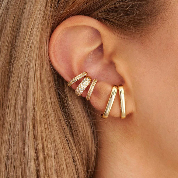 Wholesale Women's Copper Geometric Earrings With Electroplating