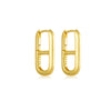 Wholesale Women's Copper Geometric Earrings With Platinum And 18K Gold Electroplating