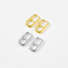 Wholesale Women's Copper Geometric Earrings With Platinum And 18K Gold Electroplating