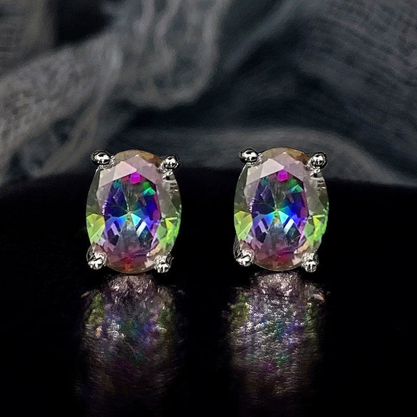 Wholesale Women's Copper Geometric Elegant Zirconia Earrings