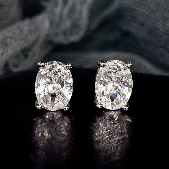 Wholesale Women's Copper Geometric Elegant Zirconia Earrings