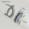 Wholesale Women's Copper Geometric Fashion Earrings With Zircon Design