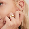 Wholesale Women's Copper Geometric Fivepointed Star Ring Electroplated Jewelry
