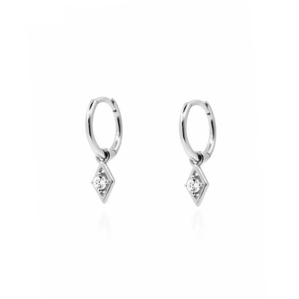 Wholesale Women's Copper Geometric Four Leaf Clover Micro Inlaid Zircon Earrings Minimalist Style