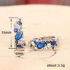 Wholesale Women's Copper Geometric Hip Hop Earrings With Inlaid Zircon