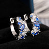 Wholesale Women's Copper Geometric Hip Hop Earrings With Inlaid Zircon