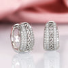 Wholesale Women's Copper Geometric Hollow Out Earrings Set With Zirconia Retro Design