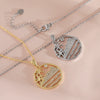 Wholesale Women's Copper Geometric Hollow Round Ocean Forest Style Necklace With Electroplating