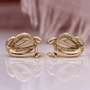 Wholesale Women's Copper Geometric Hollow Twist Woven Inlaid Zircon Earrings