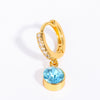 Wholesale Women's Copper Geometric Inlaid Rhinestone Personality Earrings