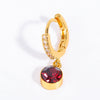 Wholesale Women's Copper Geometric Inlaid Rhinestone Personality Earrings